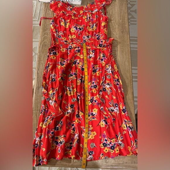 Anthropologie, 52 Conversations Off-The-Shoulder Floral Dress – Size 6 – Pockets - Picture 15 of 16